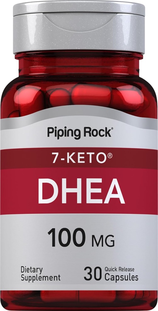 여성과 남성용 배관 락 DHEA 보충 | 100mg | 30 캡슐 | 7-Keto | Dehydroepiandrosterone | Non-GMO, 글루텐 프리