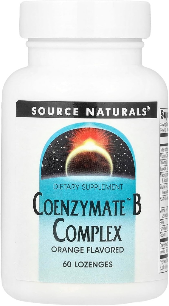 Source Naturals Coenzymate B Complex 빠른 행동, 빠른 용해 오렌지 - 60 Lozenges