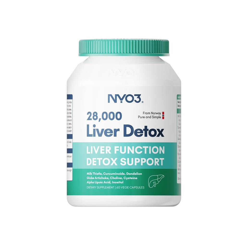 NYO3 우유 엉겅퀴 200mg 생강 Detox 보충 Dandelion 뿌리 & Artichoke 추출물 | 60 캡슐 | Silymarin 산화 방지제 지원,Liver Cleanse & 초본 건강 보충교재
