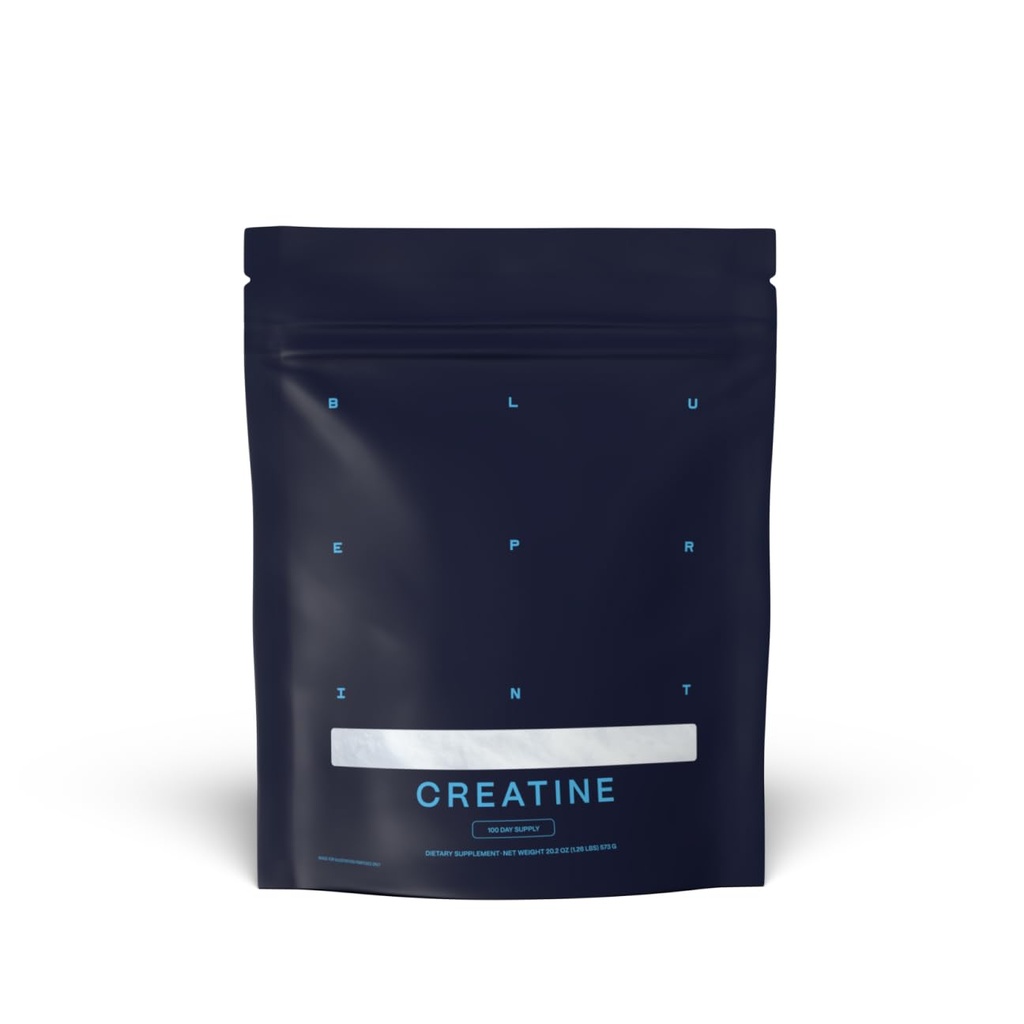청사진 Bryan Johnson Creatine Monohydrate 파우더 - 아미노산 분말 - 보충 근육 성장, 회복, 힘 및 초점 - 여성 및 남성을위한 불쾌한 크레아틴 - 5g 복용량 - 100 서빙