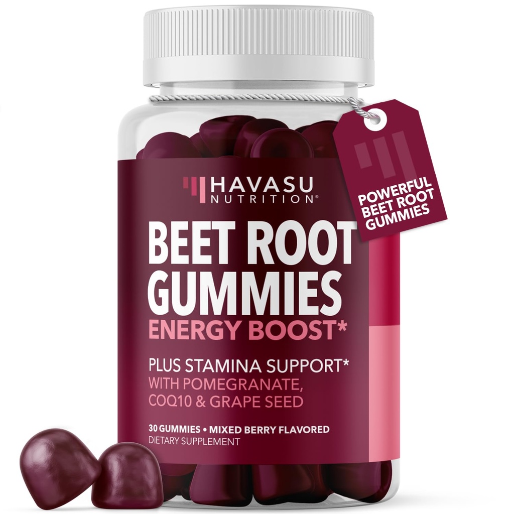 COQ10 & Pomegranate를 가진 사탕 뿌리 Gummies - 남자와 여자를 위한 Nitric 산화물 보충교재 - 내구시간을 위한 Beetroot, 성과, 회복 - Vegan, 비 GMO, 글루텐 자유로운 - 혼합 베리 풍미, 30 조사