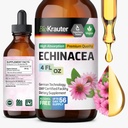BIO KRAUTER Echinacea Drops - 자연적인 면역 지원 - Echinacea Tincture 보충교재 - 채식주의자, 알콜 & 설탕 자유로운 하락 - 4 Fl.Oz.