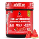 6 Star Pre-Workout 폭발, 수박 (30 서빙) - 남성 및 여성을위한 Preworkout 에너지 분말 보충 - Creatine & Beta Alanine과 사전 운동 음료 혼합 - 스포츠 영양 제품