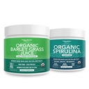 Triquetra 건강 유기 Spirulina 분말 8개 oz. 플러스 유기 배리 잔디 주스 분말 5.3 oz.