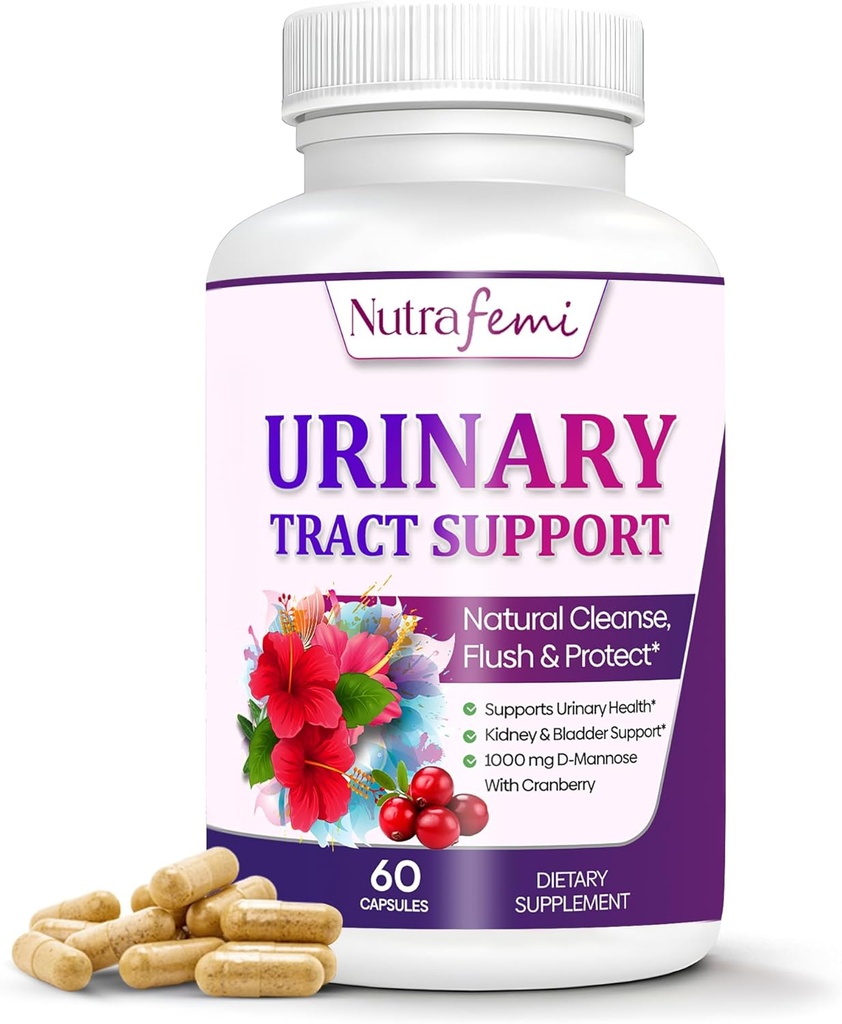 여성, UTI 건강 지원, 불순 불순물 및 정화 Urinary 체계, Bladder 지원, Cranberry, Dandelion & Hibiscus를 가진 D-Mannose를 위한 자연적인 Urinary Tract 건강 보충교재