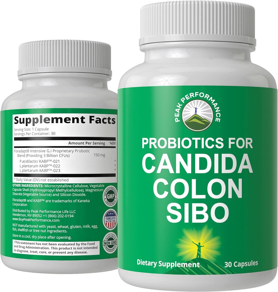 Candida, Colon Cleanse, IBS 및 SIBO 지원을 위한 Probiotics. 닥터 추천된 번식 Microbiome 재시동 Probiotic 보충교재. 여자 & 남자를 위한 Gut 건강과 Overgrowth 처리 캡슐