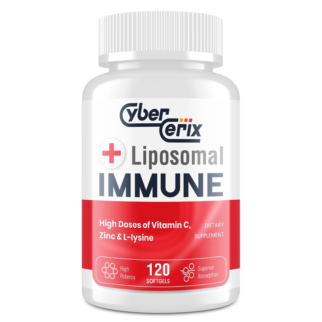 고급 Liposomal 면역 보충, L-Lysine 1,500mg, 비타민, 미네랄 및 허브 추출물, 남성 및 여성을위한 종합 일일 웰빙 혼합 - 120 캡슐