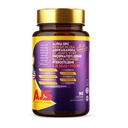 AJS 알파 GPC Nootropic 뇌 보충교재, Phsphatidylserine, St. John'sWort Ginkgo Biloba, Ashwagandha, Bacopa Monnieri, Pterostilbene, Magnesium 글리콜, 5 MTHF, Huperzine A 60CT, 90의 캡슐