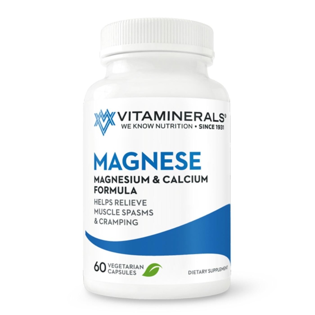 VITAMINERALS 10 Magnese® 뼈 & 근육 지원 60 Veggie 모자