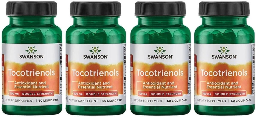 Swanson 이중 힘 Tocotrienols - 산화 방지제 - (60 액체 캡슐, 100mg 각) 4 팩