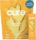 Cure Hydration | 식물 기반 전해질 음료 믹스 | 추가 설탕 없음 | FSA-HSA | 코코넛 워터로 만든 탈수 릴리프 분말 | 비 GMO | Vegan | 파우치 14 Packets - Ginger Turmeric