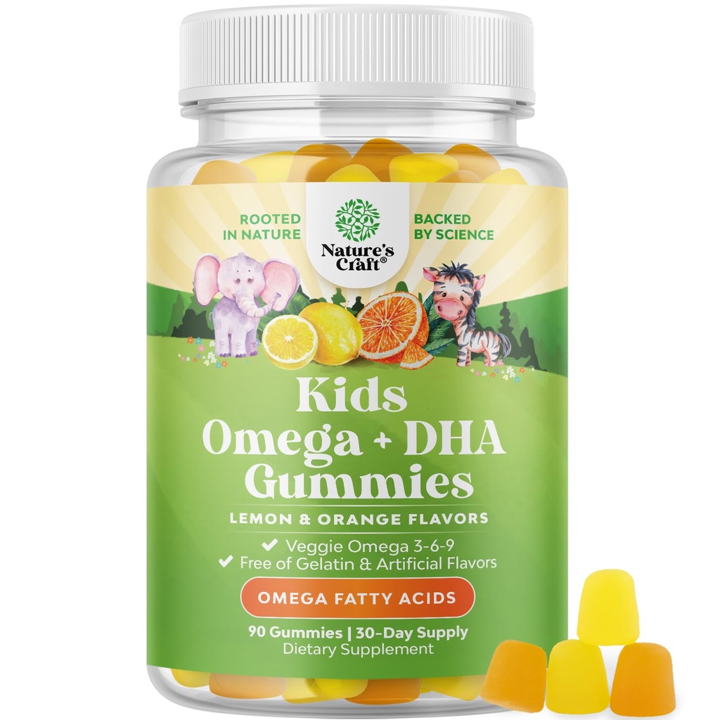 아이 DHA 오메가 3 아이를위한 Gummies - 비 GMO 보충 물고기 및 글루텐 무료 1 개월