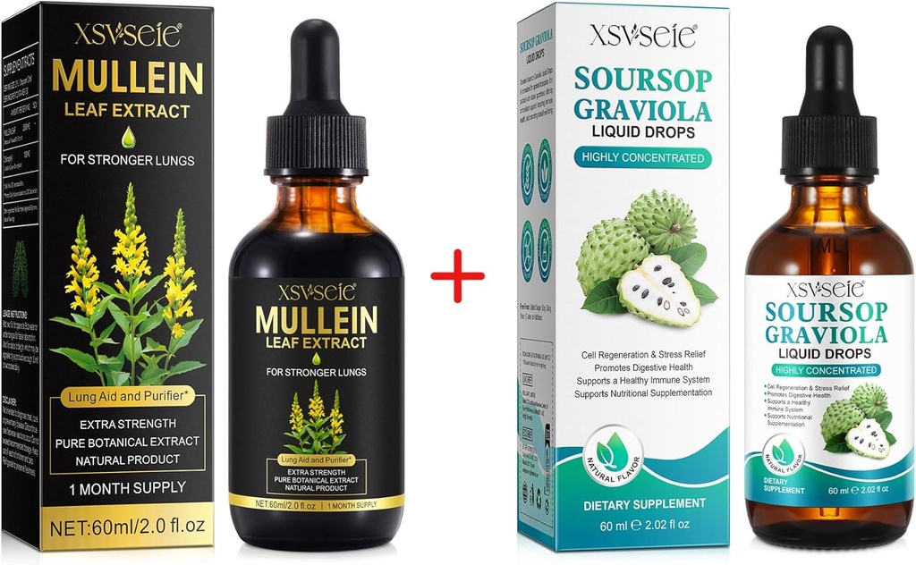 Lungs를 위한 Mullein 하락은 청결하고 Soursop Bitters 액체, 클로로필, Soursop Multivitamin 하락, 남자와 여자를 위한 자연적인 초본 보충교재를 가진 Mullein 잎 추출물 Tincture를 청소합니다