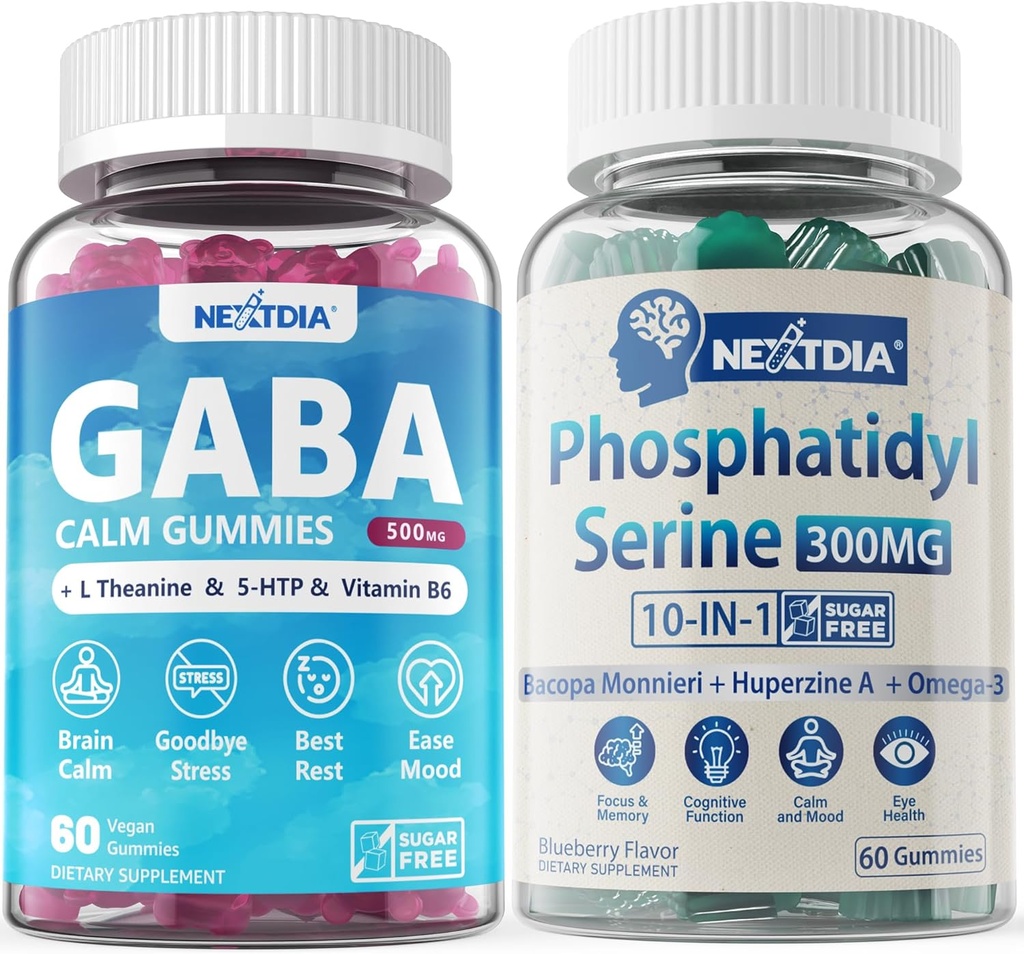 번들 - Phosphatidylserine Gummies 120 개 + GABA Gummies 120 개