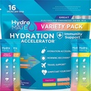 HydroMATE Electrolyte 분말 다양성 팩 Hydration 소포 낮은 설탕 16 조사