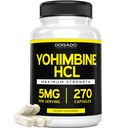 Yohimbine HCL 5mg 남성과 여성 (270 캡슐) Yohimbe Bark 분말보다 더 유력 - 품질 보증 - 3 번째 파티 효능 및 순도 테스트 - Vegan, Gluten Free & Non-GMO - USA Made