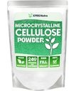 XPRS Nutra Microcrystalline 셀룰로오스 분말 - 무취 셀룰로오스 섬유 분말 - 100 % 순수한 분말 셀룰로오스 보충은 Pill Binder Mix 및 Cellulose Paste (1.10 파운드)의 불용성 섬유입니다.