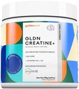 GLDN Creatine - 뼈와 관절 건강을 위해 비타민 D3 및 K2와 함께 지속 근육 지원 및 회복을위한 HMB가있는 크레아틴 Monohydrate - 여성과 남성을위한 디자인 - Unflavored Powder - 30 Serve