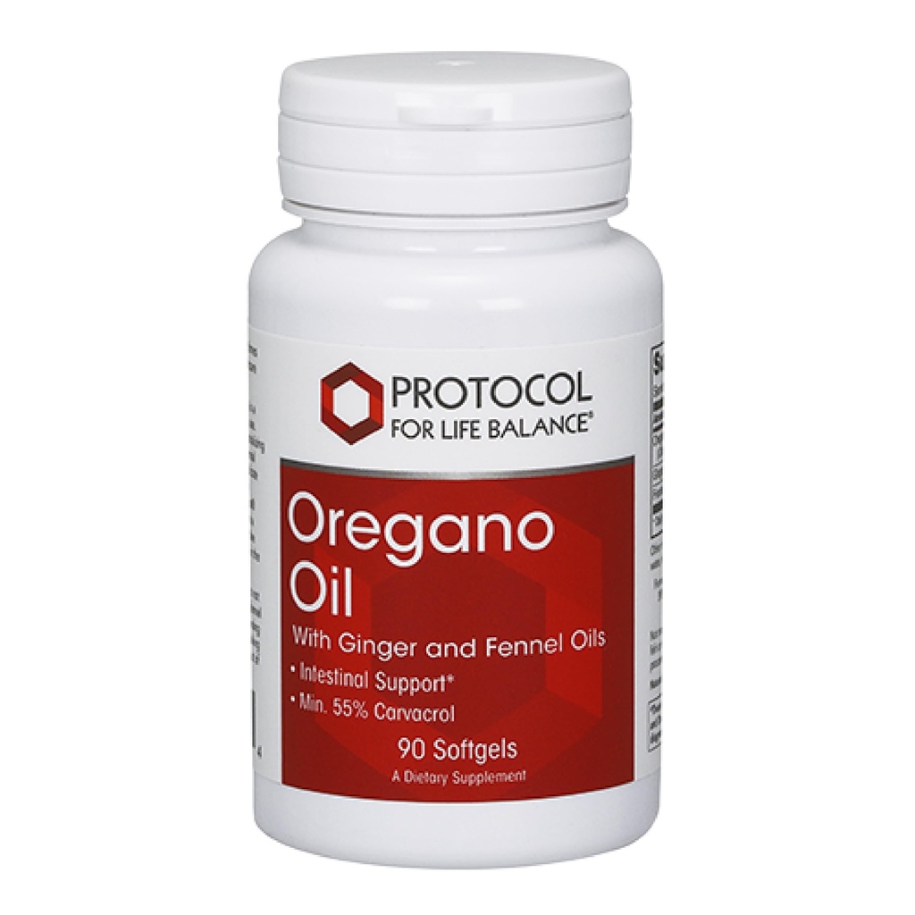 LIFE BALANCE Oregano Oil 0.2 mL - Intestinal Support - 최소 55% Carvacrol - Ginger & Fennel Oil - Dairy Free & Egg Free - 90 Softgels