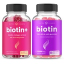 NutraChamps Biotin+ & 바이오틴. 머리, 피부 및 손톱을위한 완벽한 듀오.