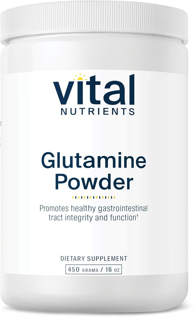Vital Nutrients 글루타민 분말 - 건강한 위장 기능 - 글루텐, 낙농장, 콩 무료 - 비 GMO - 450g/16 oz L 글루타민 분말