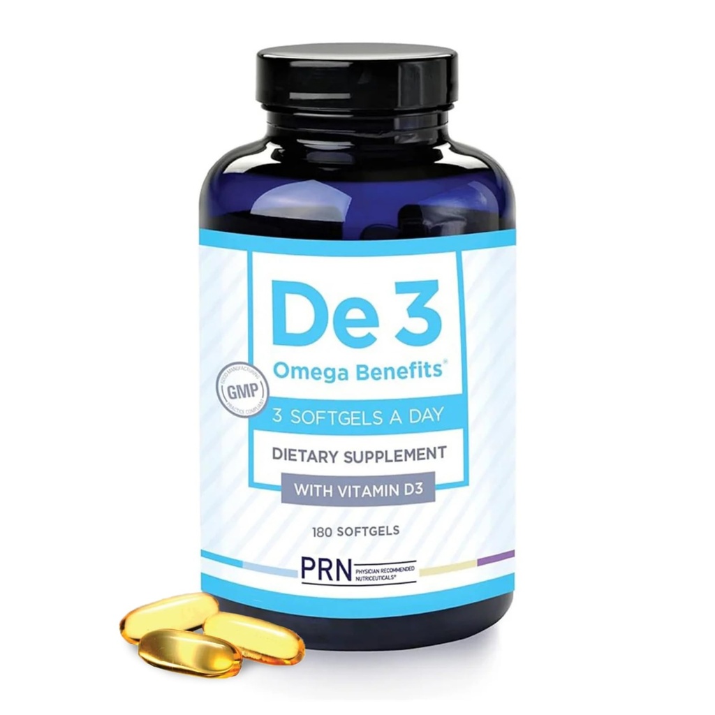 PRN De3 건조한 눈 매우 순수한 rTG 오메가 3 – 건조한 눈 지원 - 2240mg EPA & DHA – 새로운 & 개량된 Burpless-1 서빙, 2개월 공급