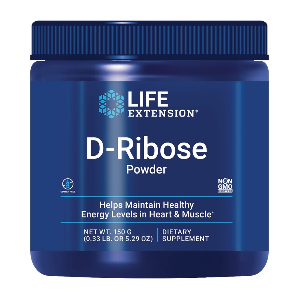 생활 연장 D-Ribose 분말은, 액체에서 Encourage 세포질 에너지 생산에 녹이고 심장과 근육 건강을, 글루텐 자유로운, 비 GMO, 채식주의자, 150 그램 지원합니다