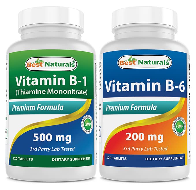 Thiamine Mononitrate 500 mg & 비타민 b6 200mg로 제일 자연적인 비타민 B1