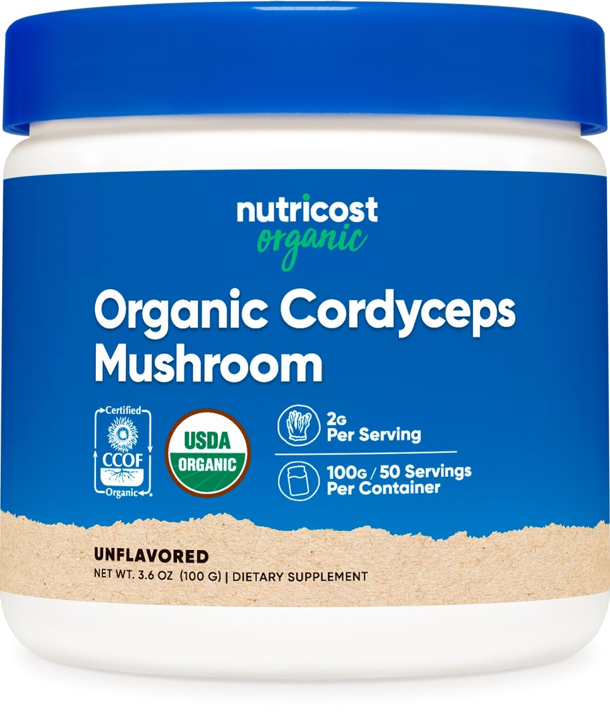 Nutricost 유기 Cordyceps 분말 100 그램 - USDA 인증 유기, 비 GMO, 글루텐 무료