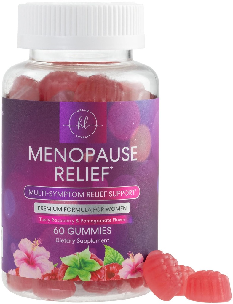 Menopause 여자를 위한 보충교재 - 완전한 자연적인 온화한 뜨거운 섬광 & 밤 땀 지원, 다 Benefit Menopause 기복, 균형 & 에너지를 위한 지원, 글루텐 자유로운 & 비 GMO - 60 Gummies