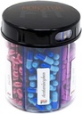 Monster Jr Supplement Pill 분배기 - 작은 중간 약물 비타민을 보유하고 1 개의 용기에서 쉽게 제거 할 수 있습니다 Compartment Labels (1 팩)