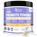 개를위한 NATURE TARGET Probiotics - Dog Probiotics, Plus Prebiotic, Digestive Enzymes, Fiber, Support Gut, Immune Health, 6 Billion CFU Dog Probiotic Powder, Relieve Diarrhea, Loose Stool, 90 Scoops
