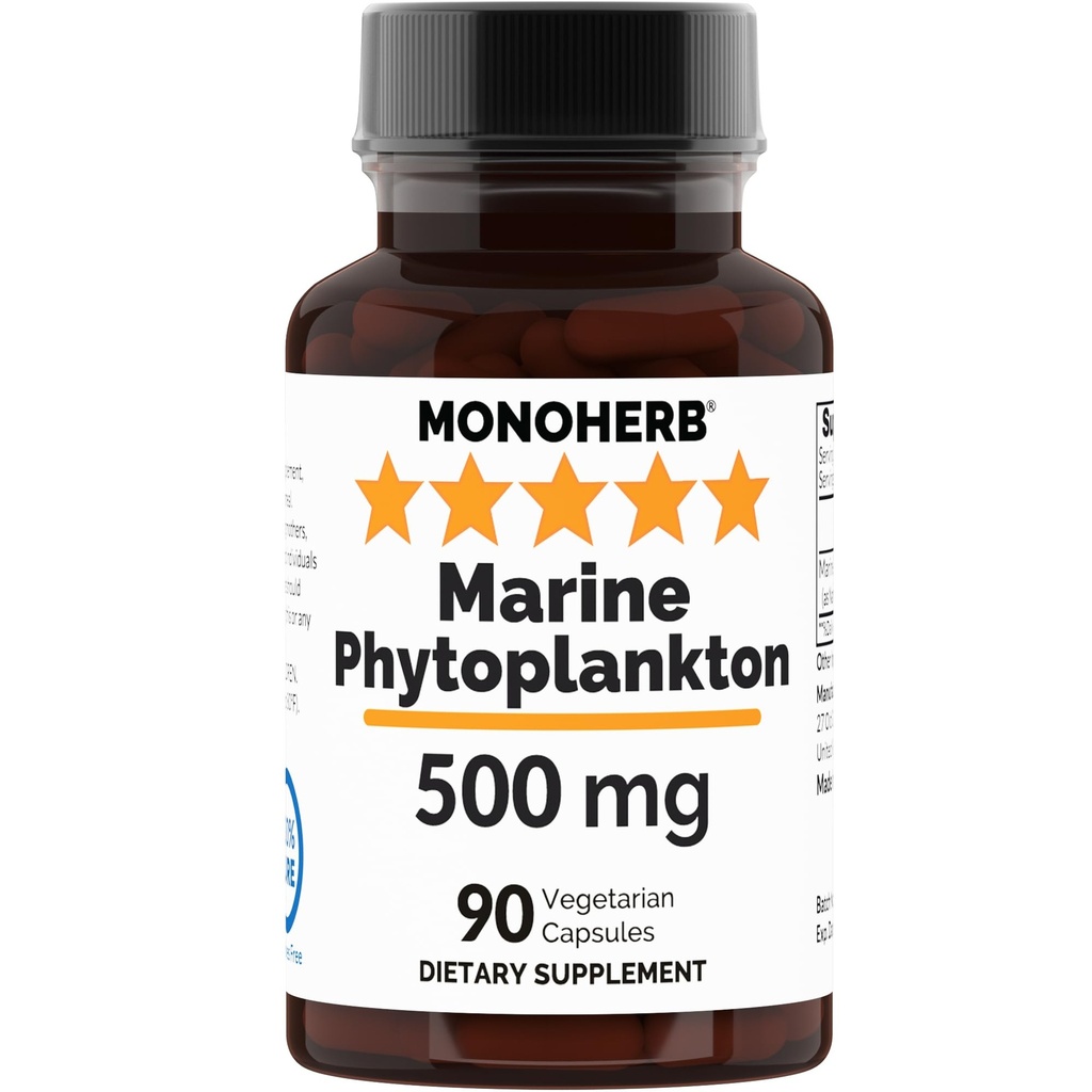 MONOHERB 바다 Phytoplankton 500 mg - 90 채식 캡슐