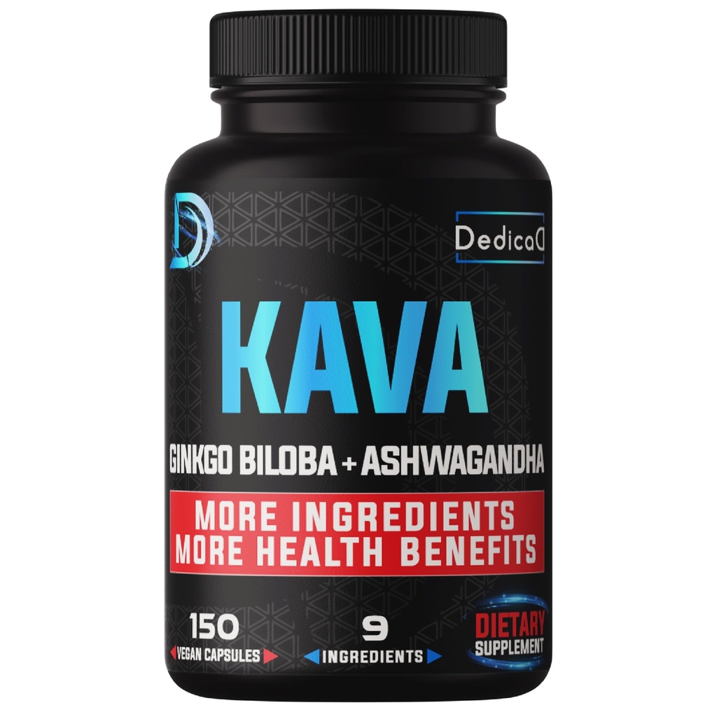 9in1 Kava Kava 캡슐 5-달 공급 15:1 수면, 마음 & 면역 지원에 대 한 추출- 9 자연 허브 포함 Ginkgo, Ashwagandha, Graviola, Valerian & 더-150 Vegan 캡슐