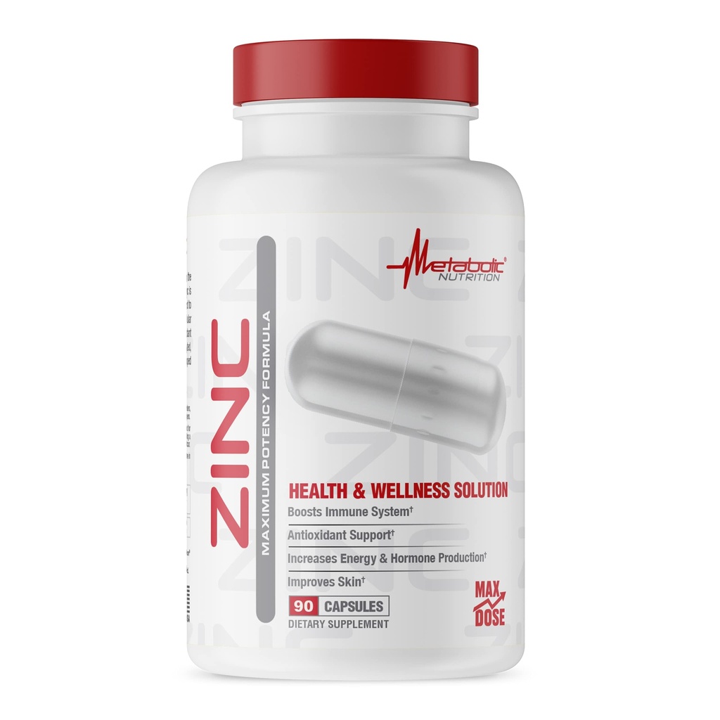 대사 영양에 의하여 아연 보충교재, 75mg, 90의 아연 캡슐, 지원 면역 체계 기능 w/Zinc 산화물