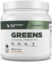 투명한 실험실 Prebiotic 녹색 - 유기 Spirulina, Chloerra, Acacia, & 녹색 바나나 분말을 가진 Superfood 분말 & 산화 방지제 보충교재 - 30의 서빙, 복숭아 망고