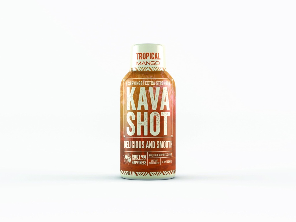 Kava와 Wellness Shot | 2oz | 열대 망고 맛 | Non-Alcholic | Relaxing Shot | 다이어트 용품
