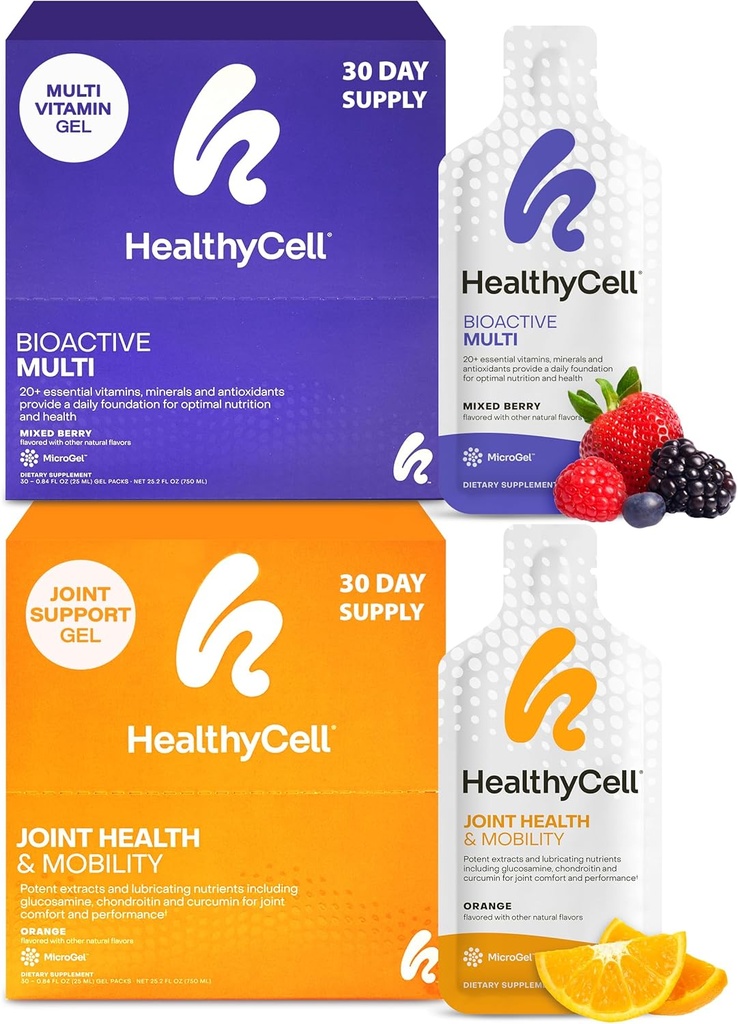 Healthycell Bioactive Multivitamin + 합동 건강 & 남자 & 여자 뭉치를 위한 이동성 보충교재