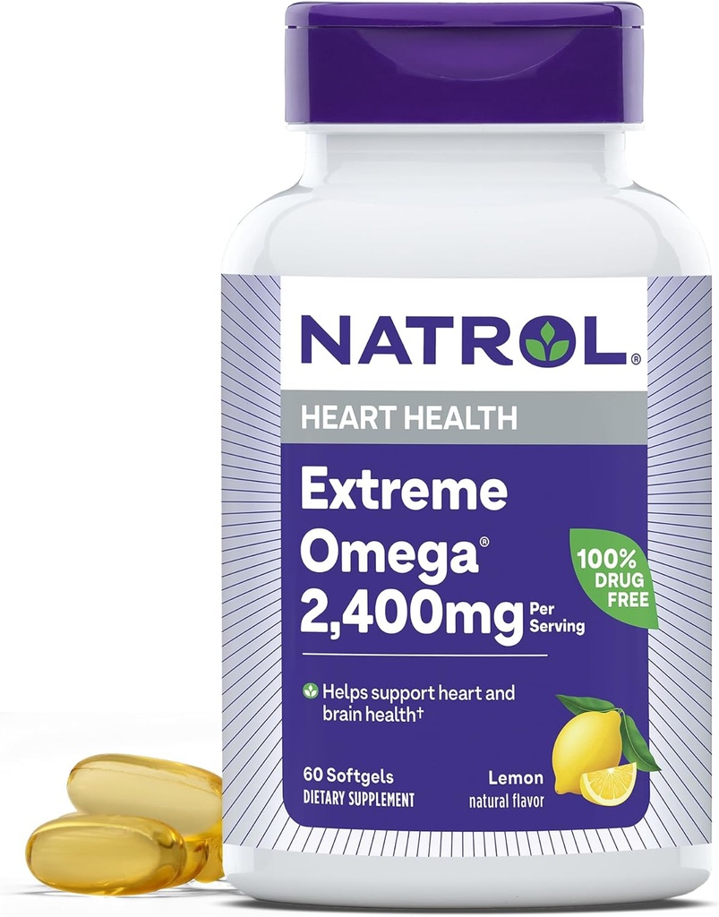 Natrol, Omega-3 Extreme Softgels, 심장 건강식 보충교재, 60 조사