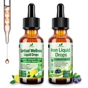 Cortisol Detox + 여자를 위한 철 보충교재, 남자, Vegan, 비 GMO