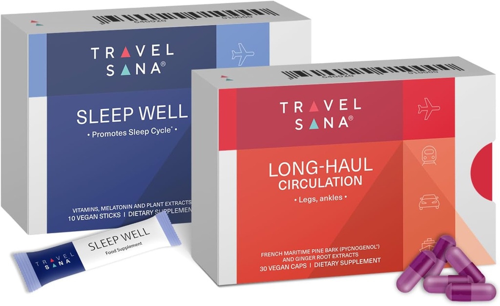 Long-Haul Circulation (30 Vegan Caps) + 수면 잘 (10 스틱)