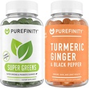 PUREFINITY Turmeric Ginger Gummies + 슈퍼 그린 Gummies 번들