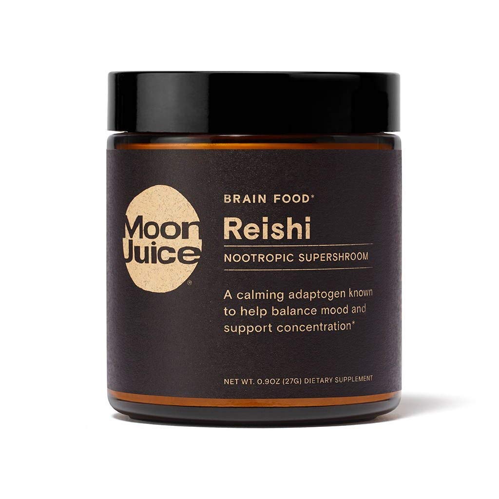 달 주스에 의한 Reishi - 유기 Reishi 버섯 분말 추출물 (700mg 1,3 및 1,6 베타 글루칸) - Mood, 농축 및 건강한 면역 체계 - Vegan, Non-GMO (1.3oz) 지원