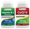 제일 자연적인 비타민 B2 (Riboflavin) 100 mg & COQ10 100 mg