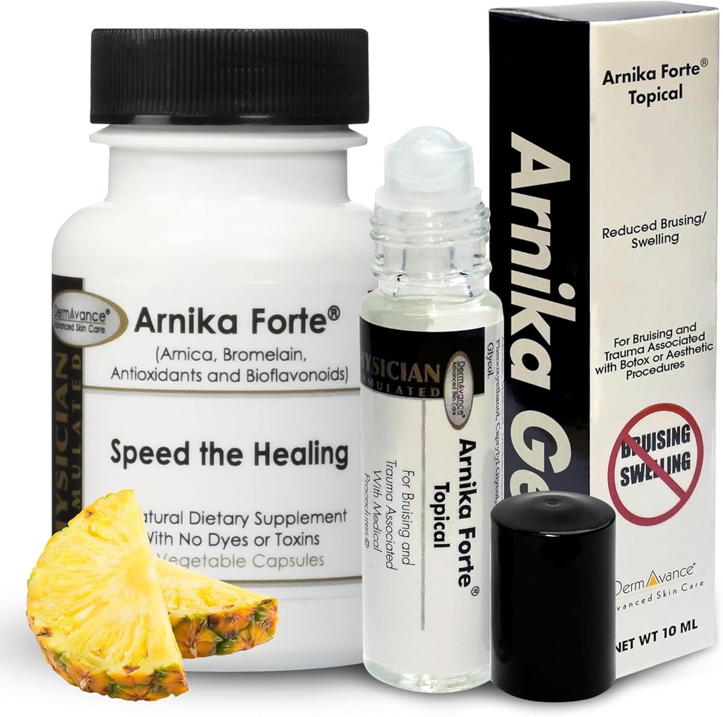 복구 번들 - Arnica 캡슐 & 겔 Bruising and Swelling - 포스트 -Surgery, 화장품 절차 및 부상 복구 필수