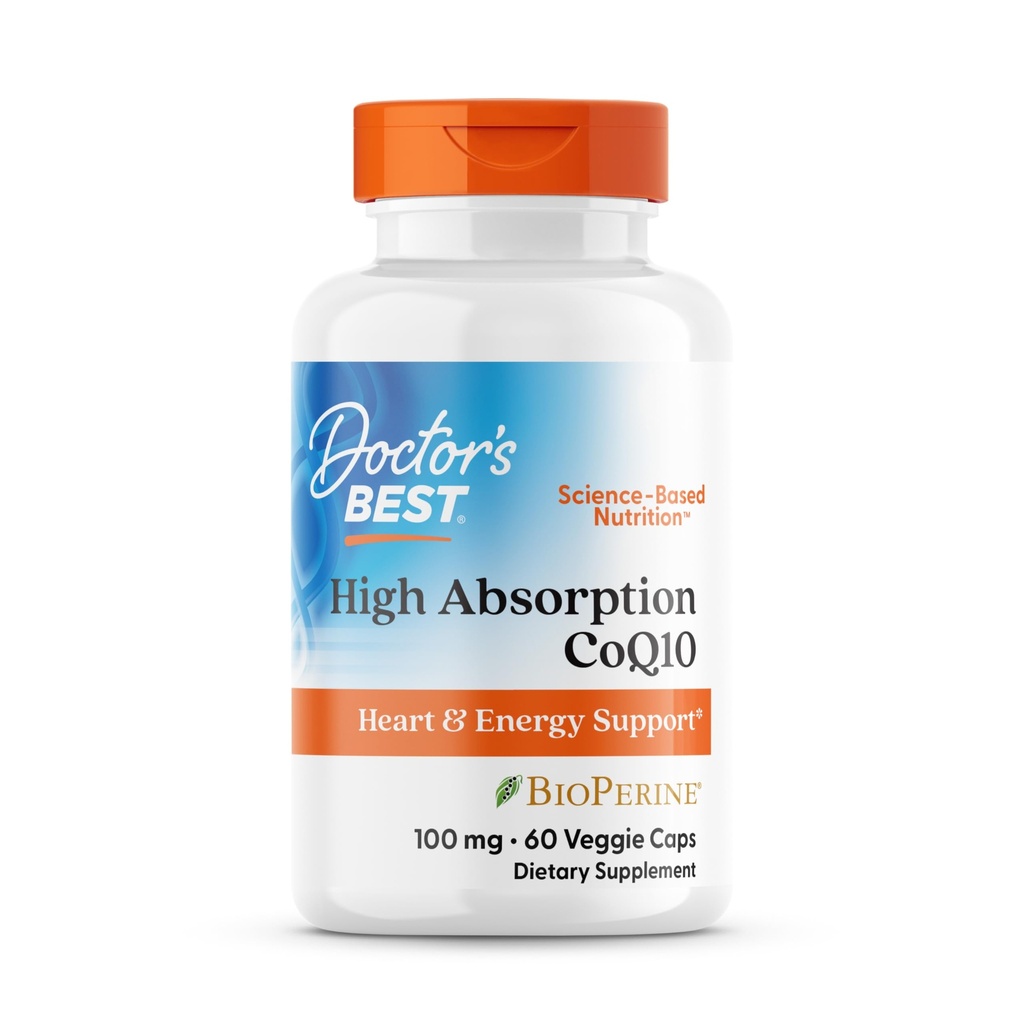 BioPerine, Vegan, Gluten Free, Naturally Fermented, Heart Health & Energy Production, 100 mg 60 Veggie Caps와 의사 최고의 흡수 CoQ10