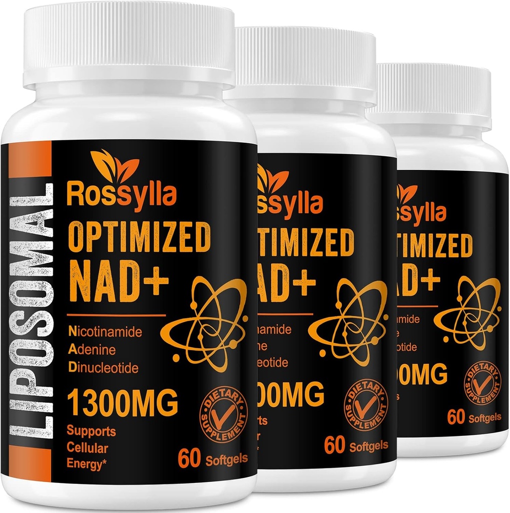1300 MG Liposomal NAD+ 보충교재 | 가장 높은 흡수 | 가장 순수한 NAD 보충물은 NAD+를 밀어줍니다 Effetively | NAD+의 부스트 노후화, 셀룰러 에너지, 장수| 180 Count