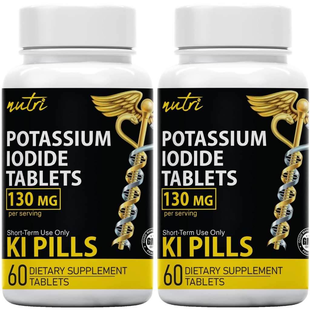 Nature's Fusions 칼륨 Iodide 정제 130 mg (팩 2) - (120 정제) EXP 10/2032 - 기 알약 - Yoduro de potasio