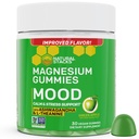 무드 마그네슘 구미 - 200mg 마그네슘 시트레이트 및 125mg Sensoril Ashwagandha Gummies - Calm & Support를위한 L Theanine - Mag Citrate 및 Ashwagandha Supplement - 30 Green Apple Chewable