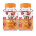 Lifeable Probiotic 2 억 CFU 키즈 + 아연 25mg 어린이, Gummies 번들 - 훌륭한 타스팅, 비타민 보충, 글루텐 무료, GMO 무료, Chewable Gummy
